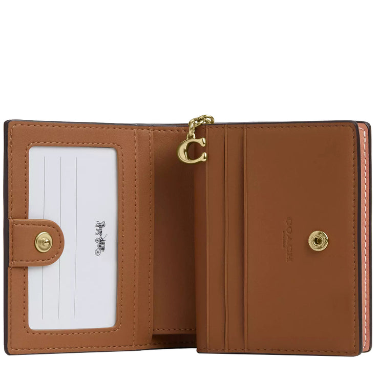 Interior View of Coach Snap Wallet With Shell Print - Coral/ Sunrise CBO73