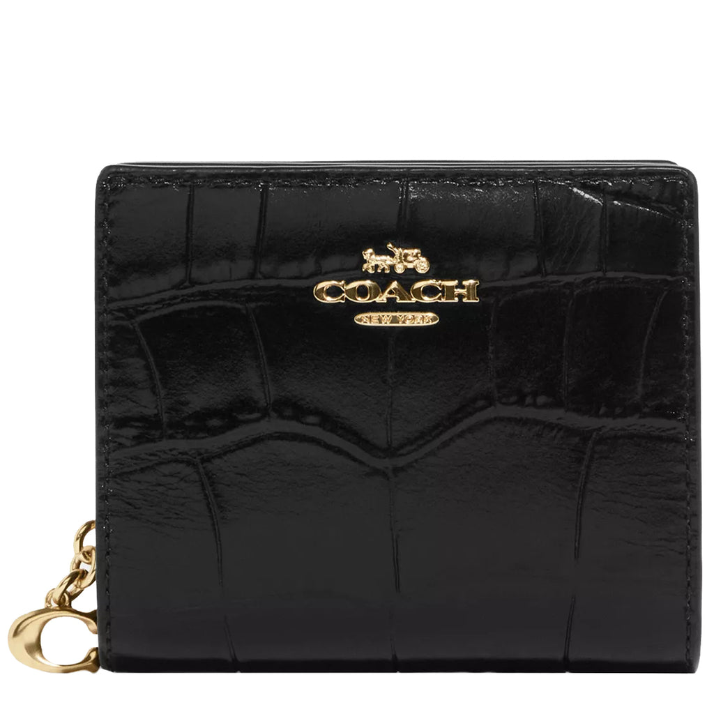 Buy Coach Snap Wallet in Novelty Leather in Black C6092