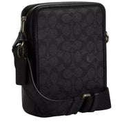 Back View of Coach Sullivan Crossbody Bag In Signature Canvas - Charcoal/ Black CAT78