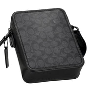 Back View of Coach Sullivan Crossbody Bag In Signature Canvas - Charcoal/ Black CAT78