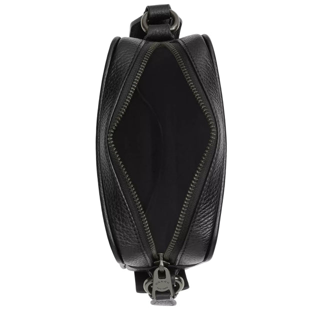 Interior View of Coach Sullivan Crossbody Bag In Signature Canvas - Charcoal/ Black CAT78