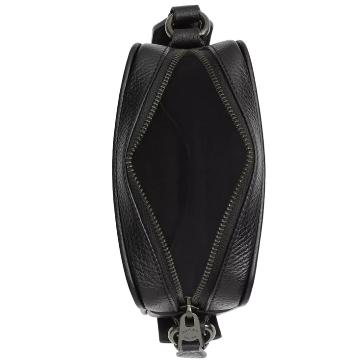 Interior View of Coach Sullivan Crossbody Bag In Signature Canvas - Charcoal/ Black CAT78