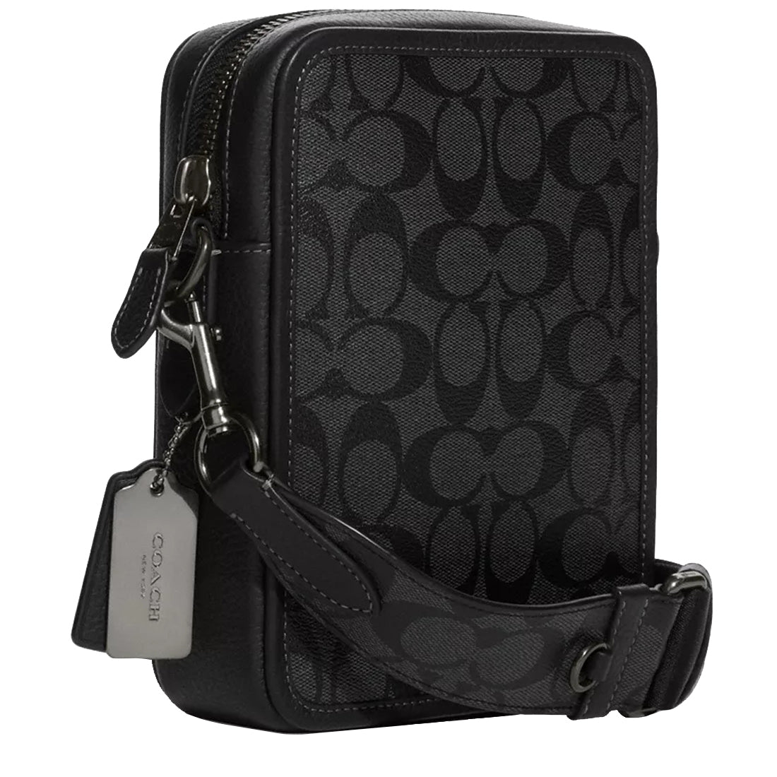 Buy Coach Sullivan Crossbody Bag in Signature Canvas in Charcoal/ Black ...