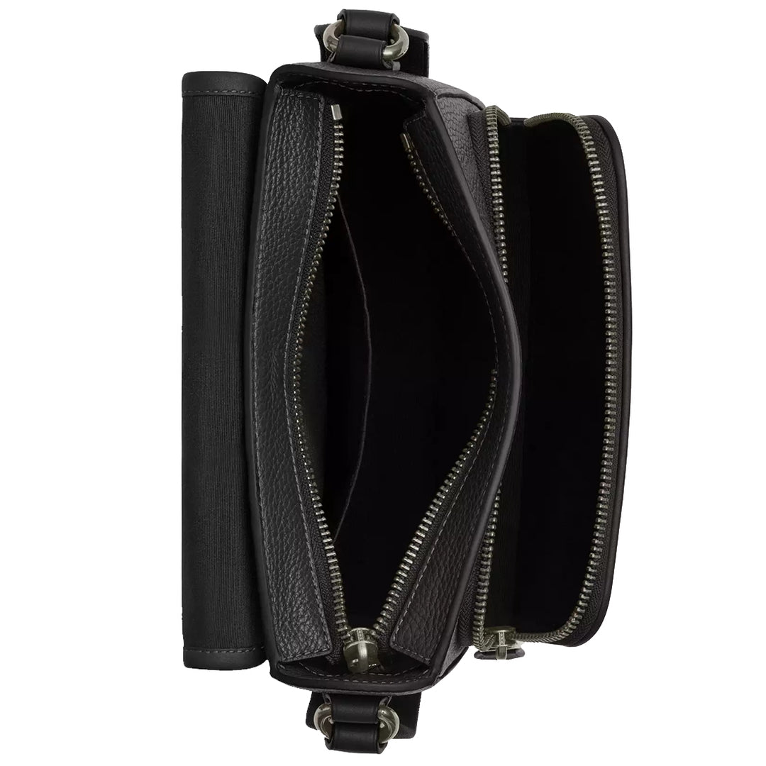 dkny sullivan leather flap backpack Coach Sullivan Flap Crossbody Bag in Black CY800