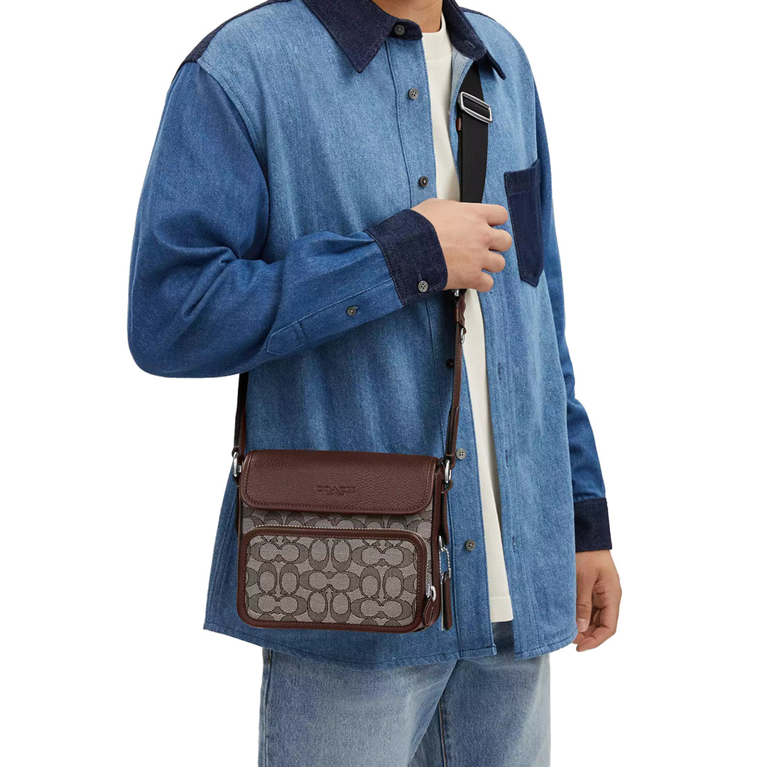 Buy Coach Sullivan Flap Crossbody Bag In Signature Jacquard