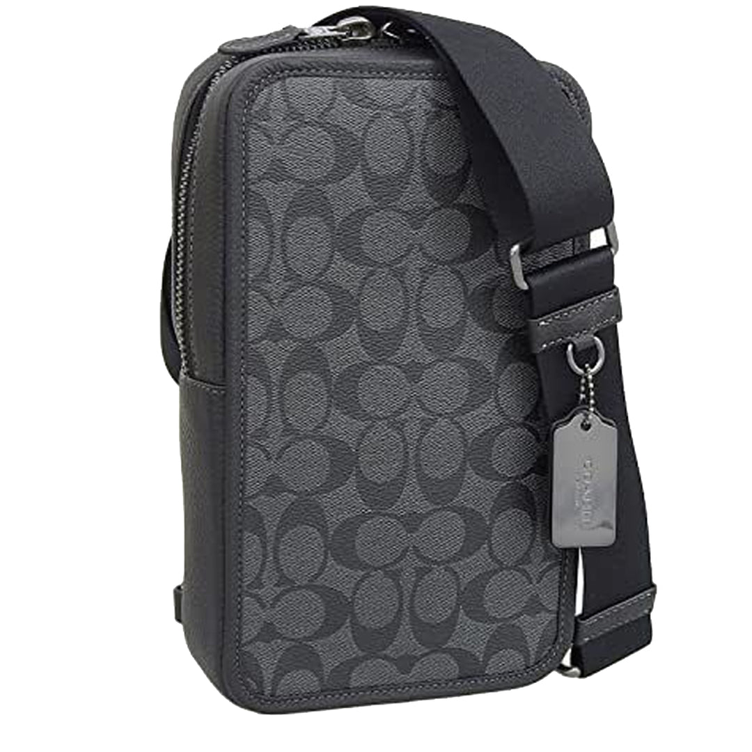 Buy Coach Sullivan Pack Bag In Signature Canvas in Charcoal/ Black