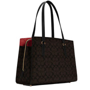 Coach Tatum Carryall 40 Bag In Signature Canvas in Brown/ Black C4076