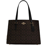 Coach Tatum Carryall 40 Bag In Signature Canvas in Brown/ Black C4076