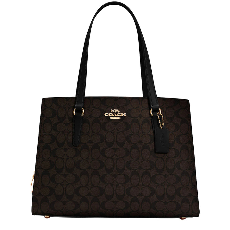 Coach Tatum Carryall 40 Bag In Signature Canvas in Brown/ Black C4076