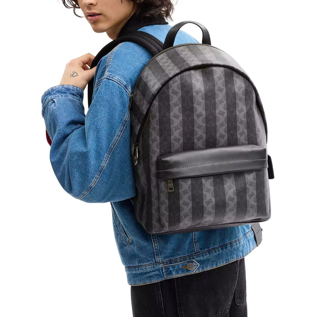 coach checkered backpack Taylor Bag In Signature Canvas With Stripes CDX88 – Liberty Oil, 1oz Bottle Pattern:Pearl FMTT101 Printed coated canvas and