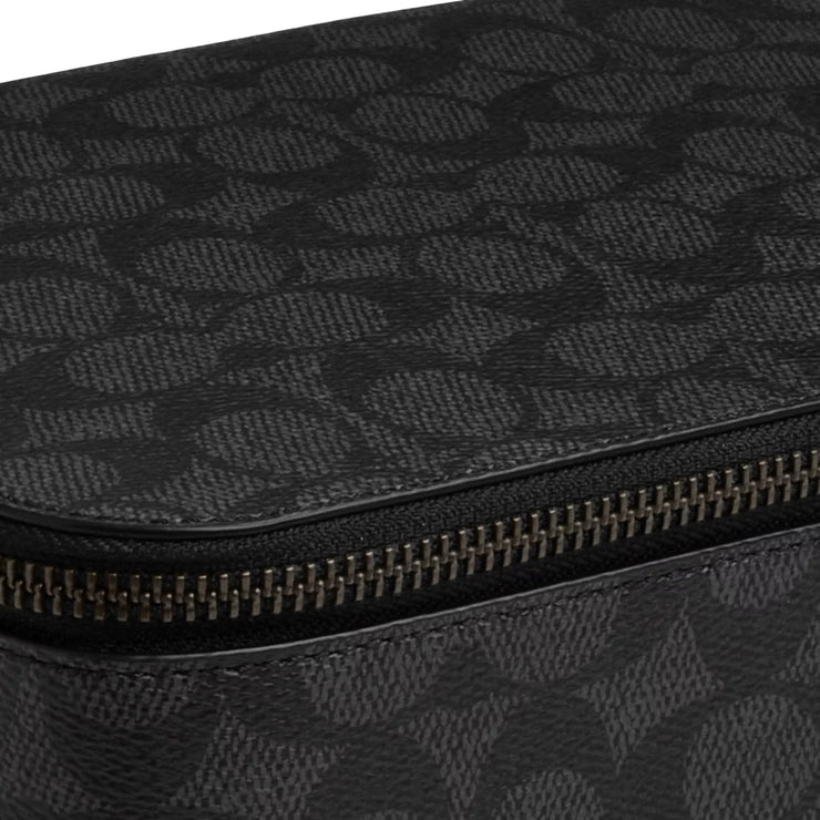 Closeup of Coach Tech Organizer In Colorblock Signature Canvas - Charcoal/ Denim CY392