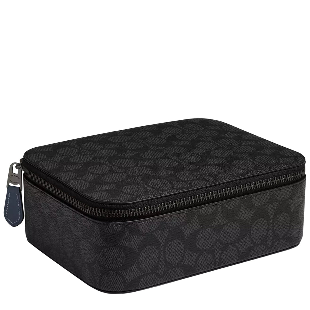 Coach Tech Organizer In Colorblock Signature Canvas - Charcoal