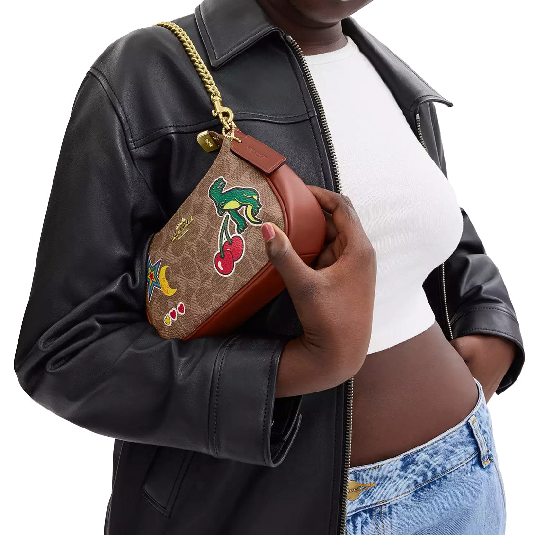 Buy Coach Teri Mini Crossbody Bag In Signature Canvas With Sticker ...