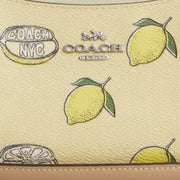 Closeup of Coach Teri Mini Crossbody Bag With Lemon Print - Garden Glade Multi CAL21