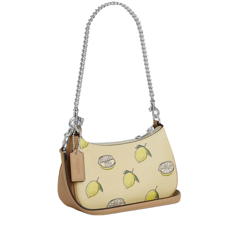Back View of Coach Teri Mini Crossbody Bag With Lemon Print - Garden Glade Multi CAL21