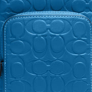 Coach Track Pack Bag 14 In Signature Leather in Blue Jay CH072