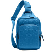 Coach Track Pack Bag 14 In Signature Leather in Blue Jay CH072