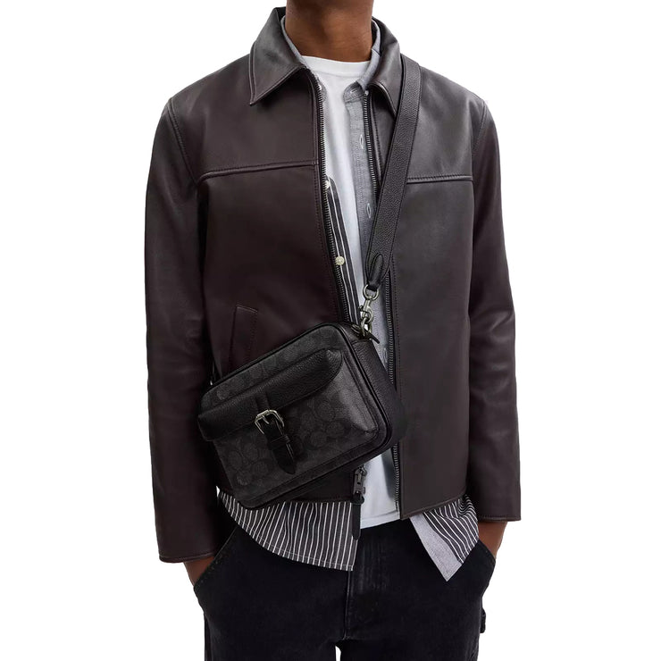 Buy Coach Warner Crossbody Bag In Signature Canvas in Charcoal/ Black CW217 Online in Singapore | PinkOrchard.com
