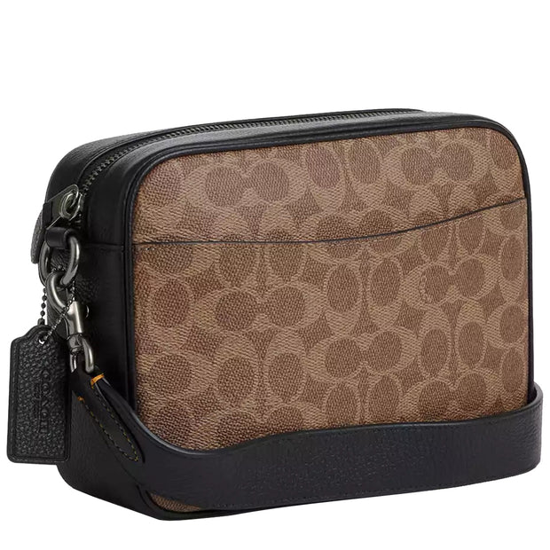 Buy Coach Warner Crossbody Bag In Signature Canvas in Tan/ Black CW217 Online in Singapore | PinkOrchard.com