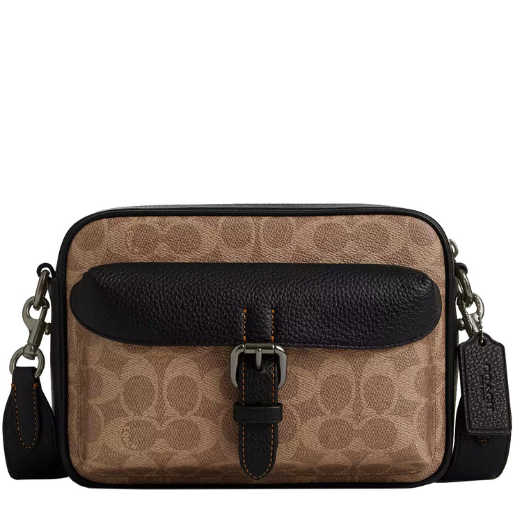 Buy Coach Warner Crossbody Bag In Signature Canvas in Tan/ Black CW217 Online in Singapore | PinkOrchard.com