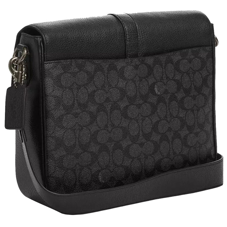 Buy Coach Warner Messenger Bag In Signature Canvas in Charcoal/ Black CW214 Online in Singapore | PinkOrchard.com