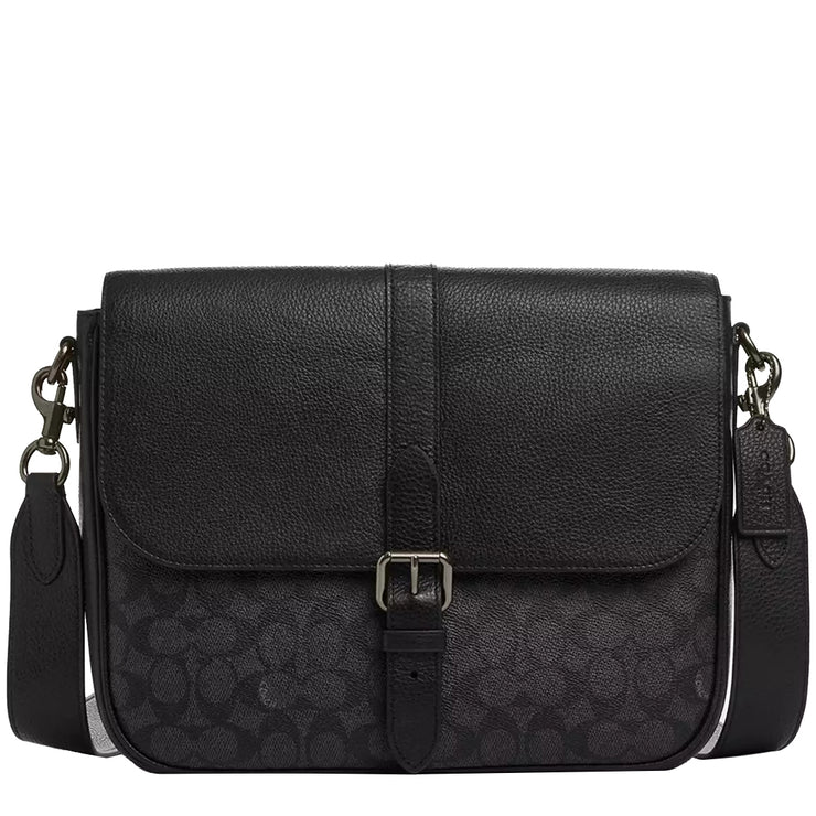 Buy Coach Warner Messenger Bag In Signature Canvas in Charcoal/ Black CW214 Online in Singapore | PinkOrchard.com
