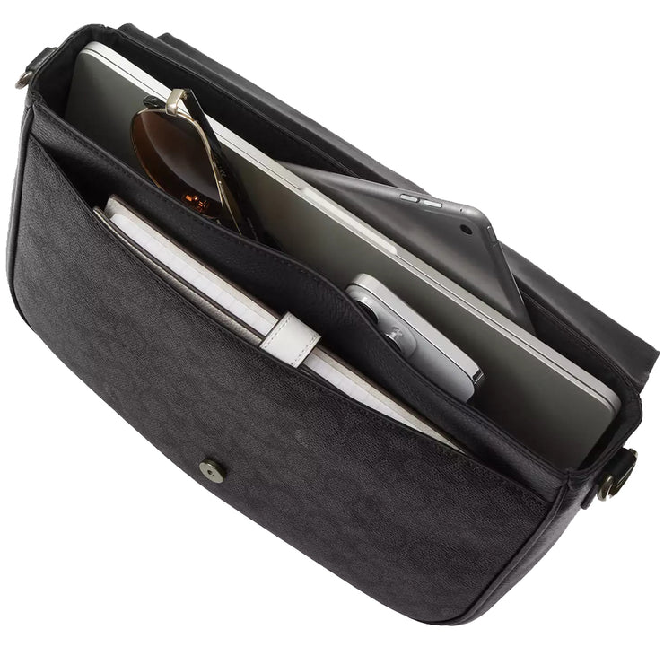Buy Coach Warner Messenger Bag In Signature Canvas in Charcoal/ Black CW214 Online in Singapore | PinkOrchard.com