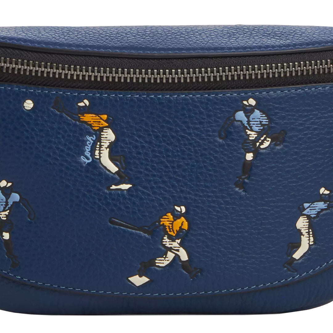 Buy Coach Warren Mini Belt Bag With Baseball Print in Deep Blue