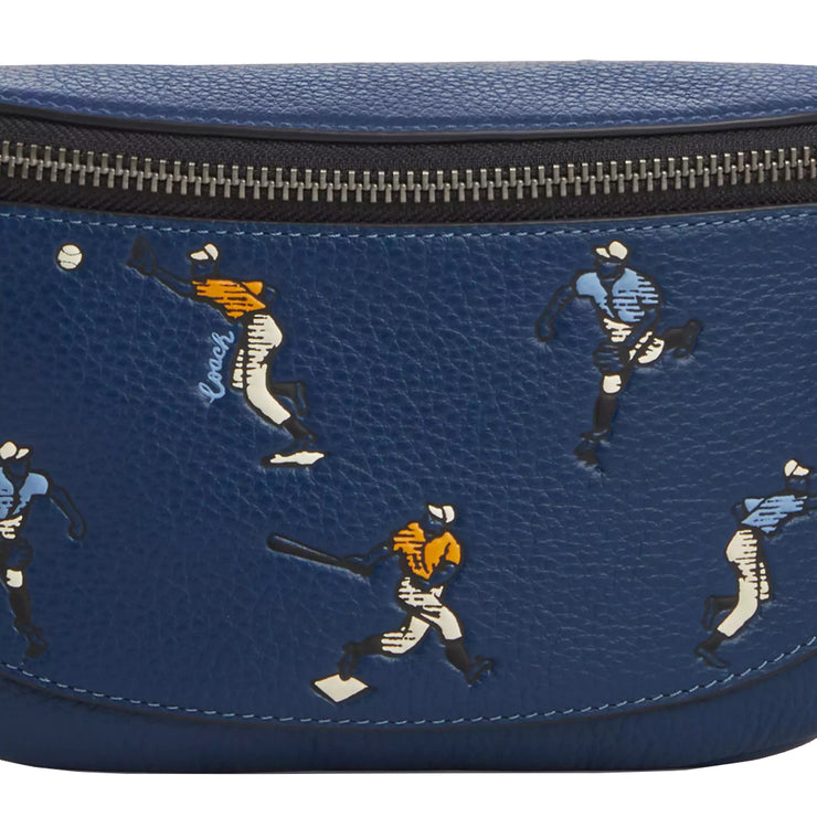 Buy Coach Warren Mini Belt Bag With Baseball Print in Deep Blue Multi CAX43 Online in Singapore | PinkOrchard.com
