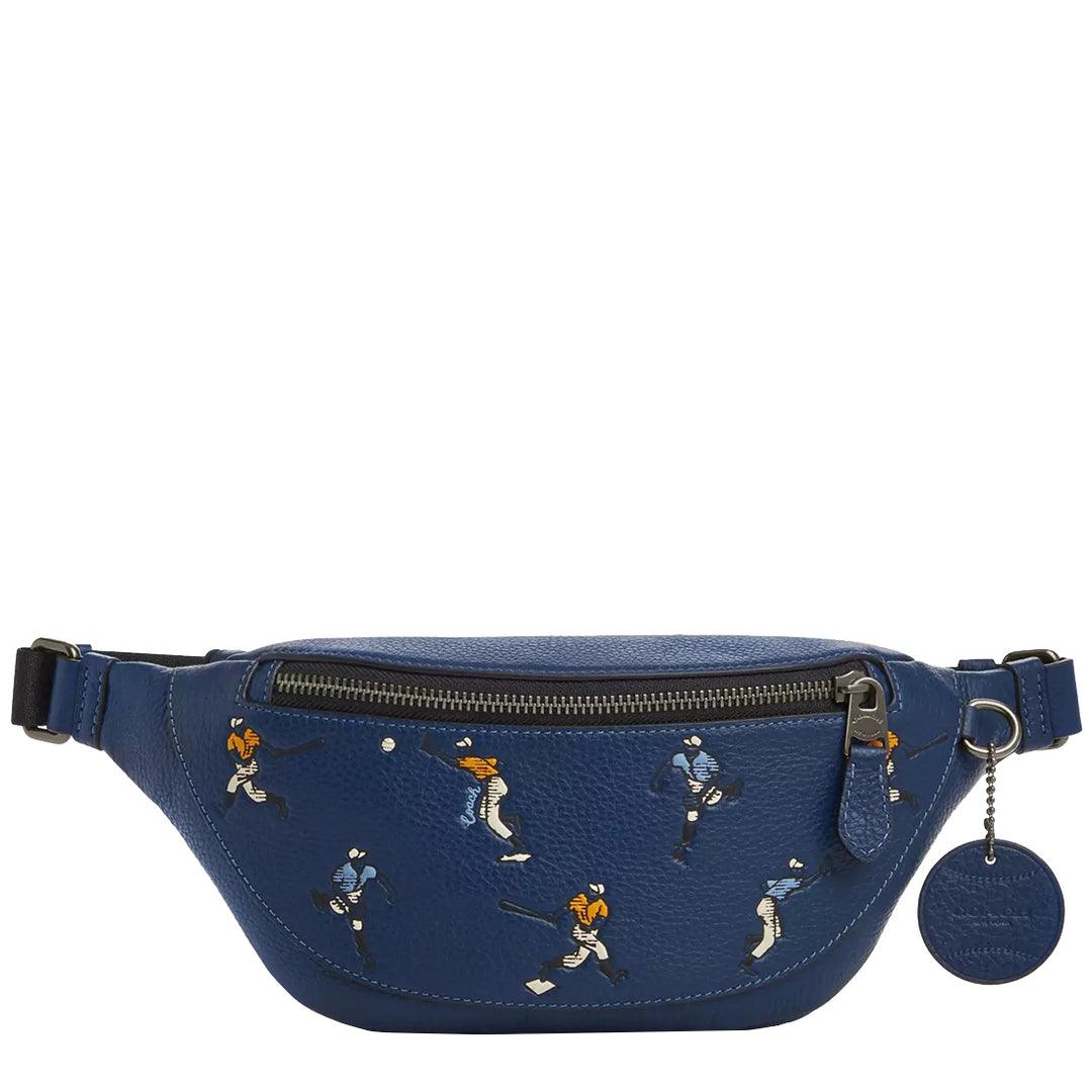 COACH WARREN MINI BB PB LT ボディバッグ Buy Coach Warren Mini Belt Bag With Baseball Print in Deep Blue