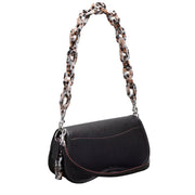 Back View of Coach Wavy Dinky Bag In Coachtopia Leather - Black CK113