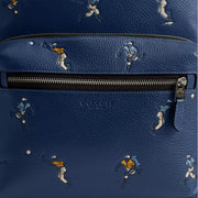 Closeup of Coach West Backpack Bag With Baseball Print - Deep Blue Multi CAX47