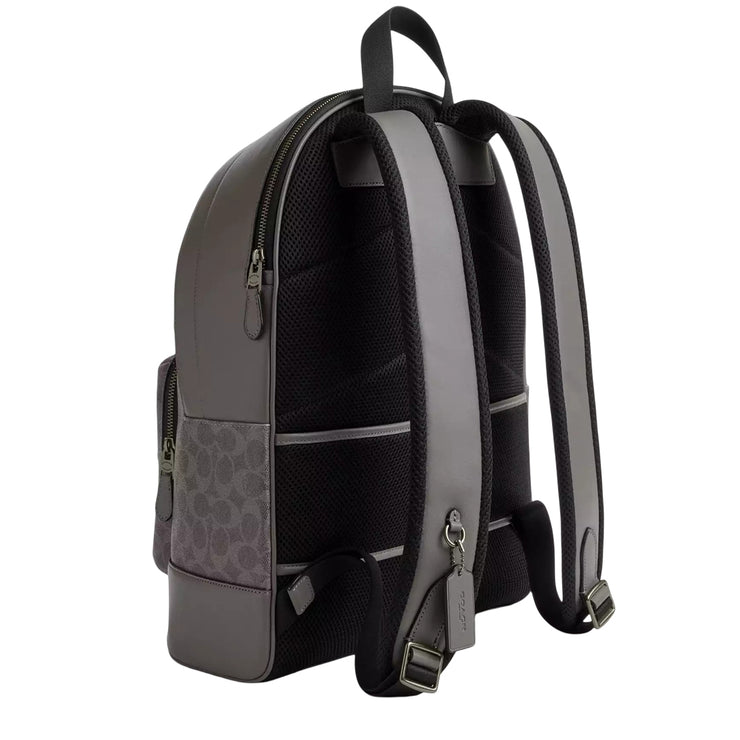 coach backpack mens stripe Coach West Backpack Bag In Signature Canvas With Varsity Stripe CV922 – PinkOrchard.com