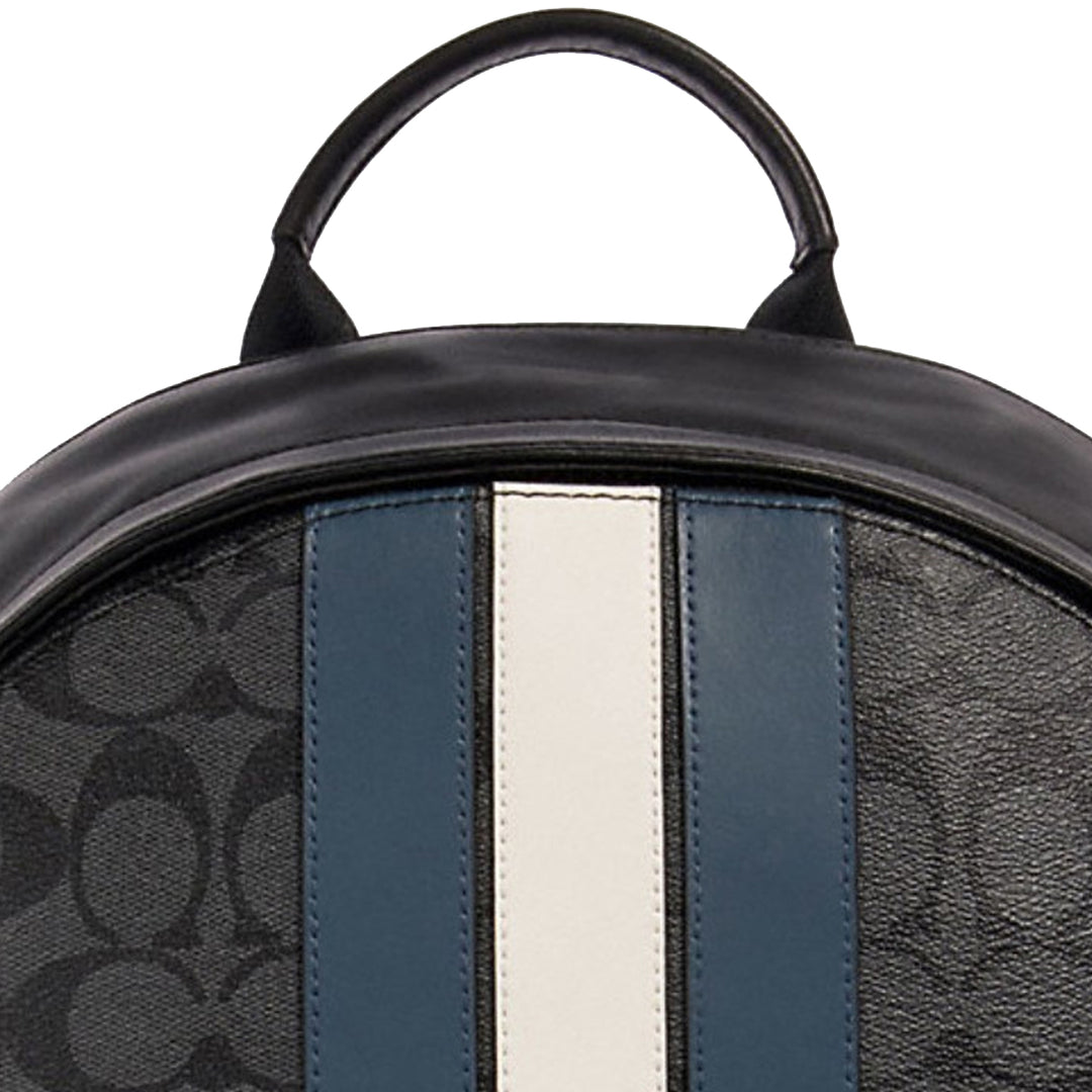 coach heritage backpack stripe Buy Coach West Backpack Bag In Signature Canvas With Varsity Stripe in Charcoal/ Denim/ Chalk 3001 Online in Singapore