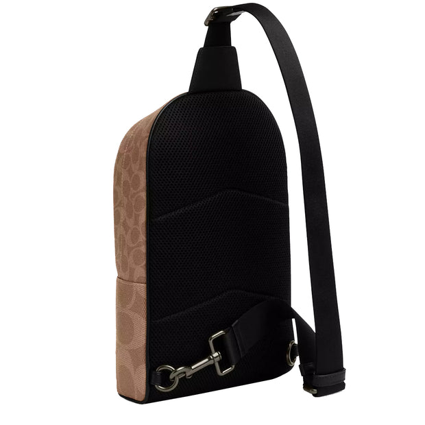 Buy Coach West Pack Bag In Blocked Signature Canvas in Sand/ Tan CAB60 Online in Singapore | PinkOrchard.com