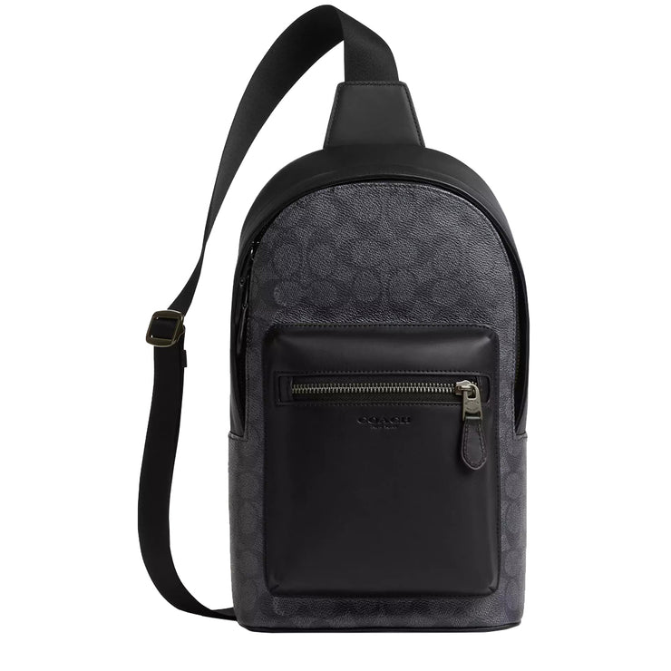 Buy Coach West Pack Bag In Signature Canvas in Charcoal/ Black CV924 Online in Singapore | PinkOrchard.com