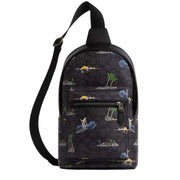 Front View of Coach West Pack Bag In Signature Canvas With Surf Print - Charcoal Multi CBJ12