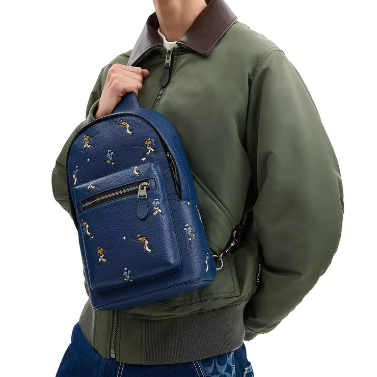 Buy Coach West Pack Bag With Baseball Print in Deep Blue Multi CAX48 Online in Singapore | PinkOrchard.com