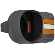 Interior View of Coach West Pack Bag In Signature Canvas With Varsity Stripe Bag - Grey/ Ochre/ Chalk CV923