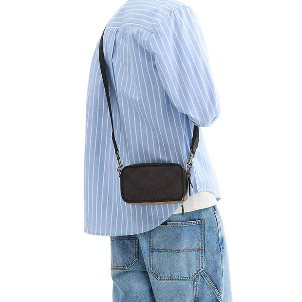 Buy Coach Wyatt Crossbody Bag In Blocked Signature Canvas in Walnut/ Tan CAB80 Online in Singapore | PinkOrchard.com