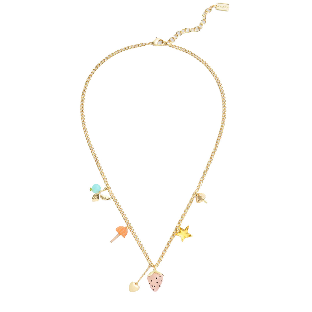 Buy Coach X Observed By Us Strawberry Heart Charm Necklace in Gold