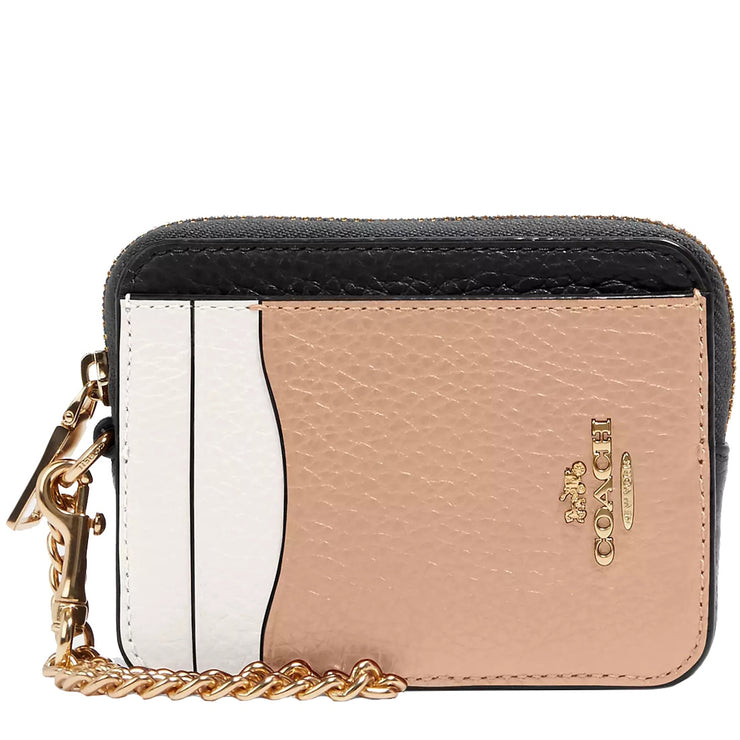 Buy Coach Zip Card Case In Colorblock in Chalk Multi C1886 Online in Singapore | PinkOrchard.com