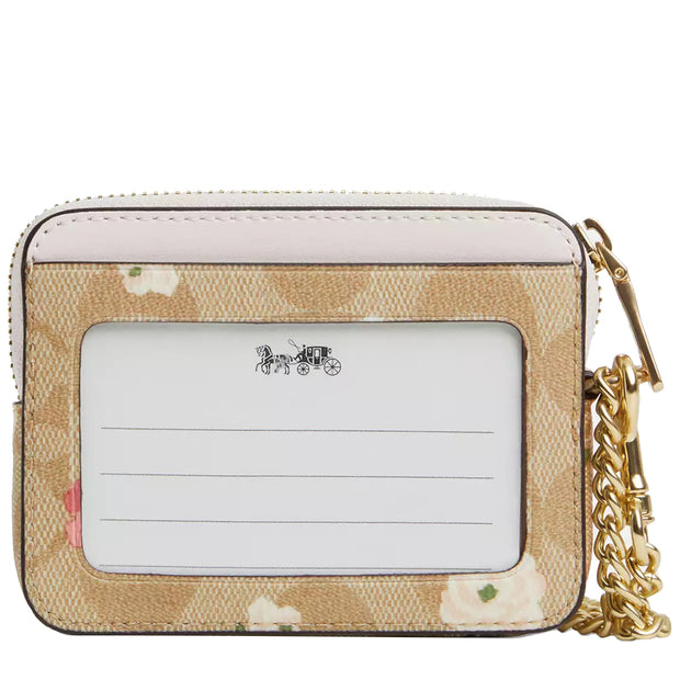 Buy Coach Zip Card Case In Signature Canvas With Floral Print in Light Khaki Chalk Multi CR971 Online in Singapore | PinkOrchard.com