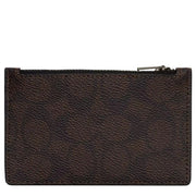 Buy Coach Zip Card Case In Signature Canvas in Walnut/ Chalk CV764 Online in Singapore | PinkOrchard.com