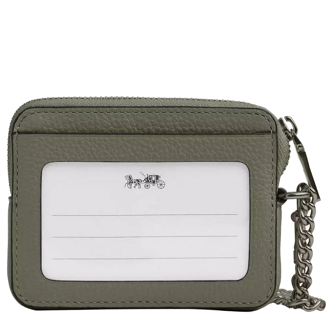 COACH グレー　カーキ　 ポーチ ケース付き　CAH95 COACH（コーチ） ショルダーバッグ Hall Soft Sling Bag in Signature