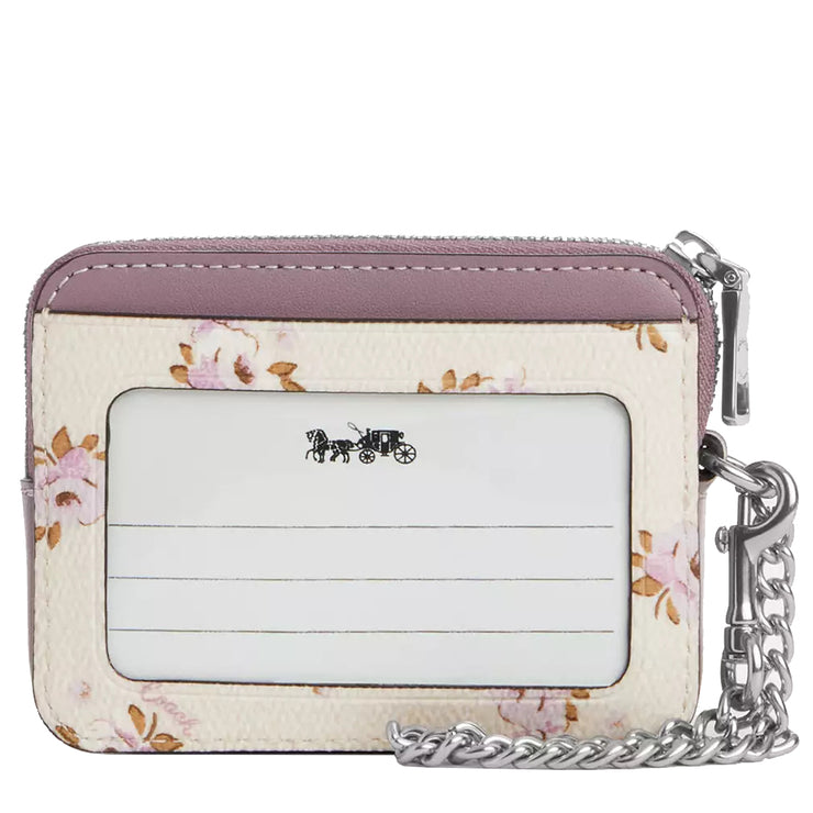 Buy Coach Zip Card Case With Floral Print in Chalk Multi CAU43 Online in Singapore | PinkOrchard.com