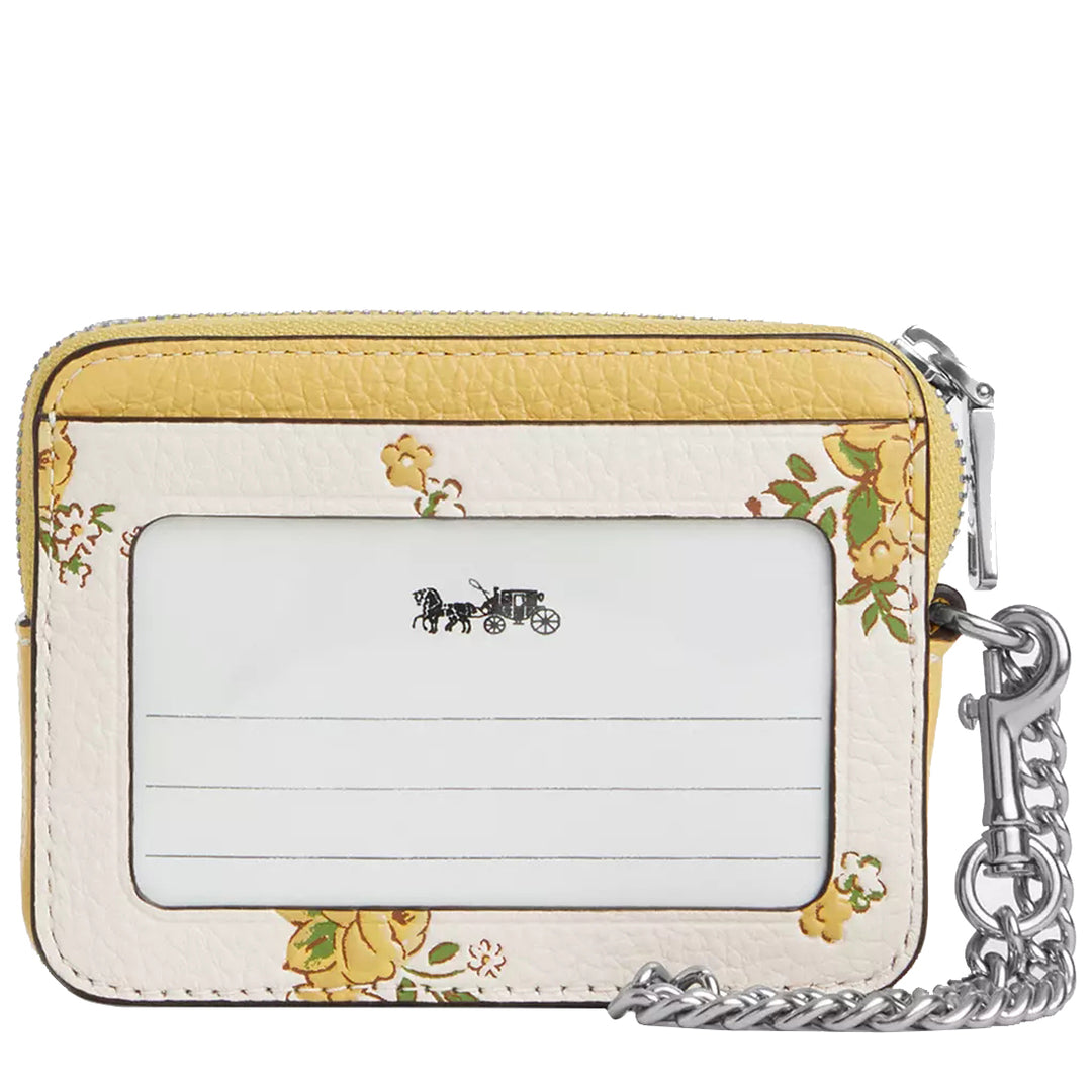 Buy Coach Zip Card Case With Floral Print in Chalk Multi CAU44