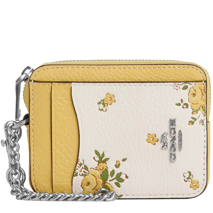 Buy Coach Zip Card Case With Floral Print in Chalk Multi CAU44 Online in Singapore | PinkOrchard.com
