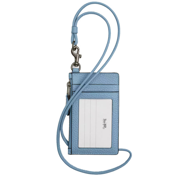Back View of Coach Zip Lanyard Card Case - Pool CAJ45