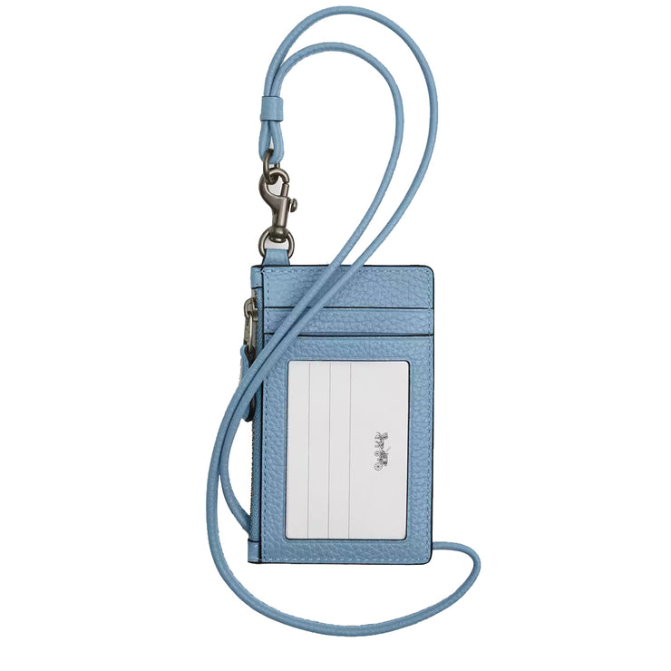 Back View of Coach Zip Lanyard Card Case - Pool CAJ45